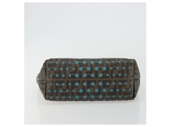 FENDI Zucca Canvas Hand Bag PVC Black Brown - vista 10