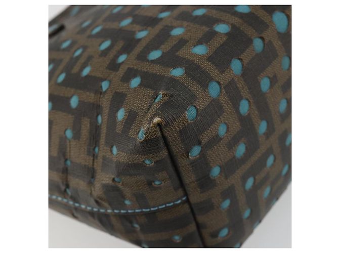 FENDI Zucca Canvas Hand Bag PVC Black Brown - vista 12