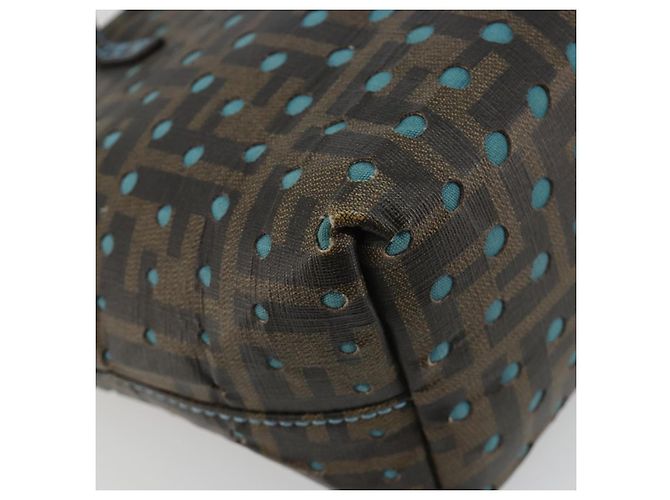 FENDI Zucca Canvas Hand Bag PVC Black Brown - vista 14