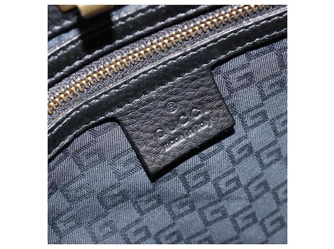 GUCCI Shoulder Bag Leather Black Gold 108964 - vista 17