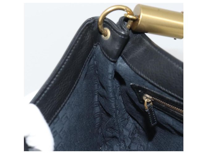 GUCCI Shoulder Bag Leather Black Gold 108964 - vista 19