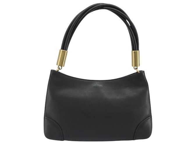 GUCCI Shoulder Bag Leather Black Gold 108964 - vista 2