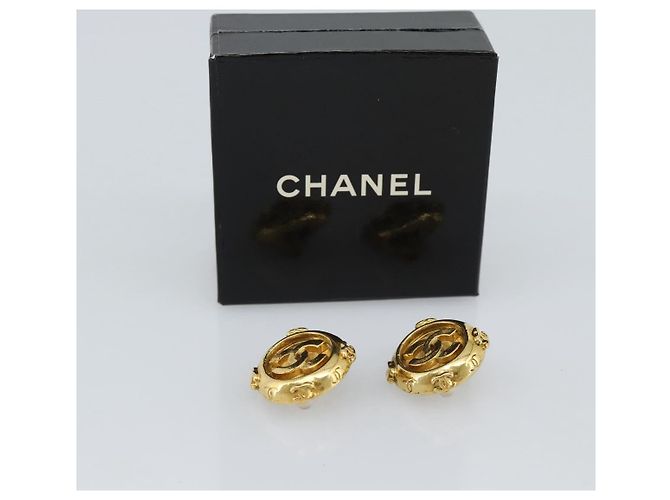CHANEL Earring Metal Gold Tone CC - vista 12