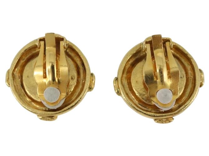 CHANEL Earring Metal Gold Tone CC - vista 3
