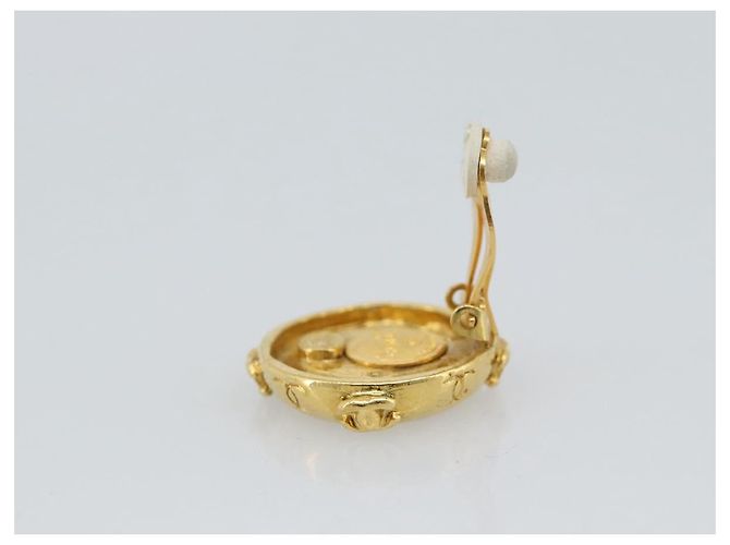 CHANEL Earring Metal Gold Tone CC - vista 5