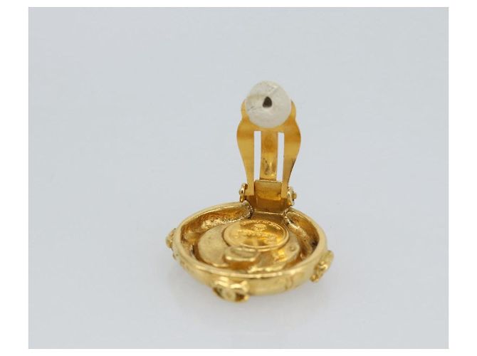 CHANEL Earring Metal Gold Tone CC - vista 6