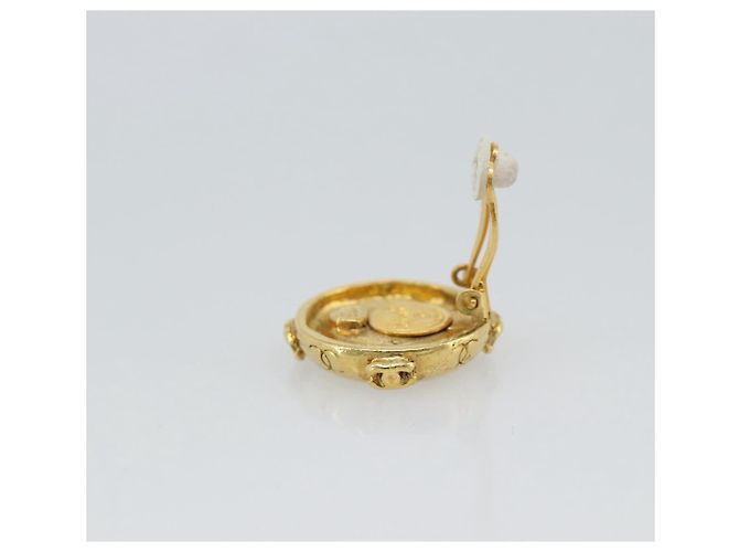 CHANEL Earring Metal Gold Tone CC - vista 9