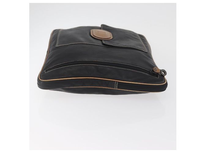 LOEWE Anagram Clutch Bag Leather Black - vista 3