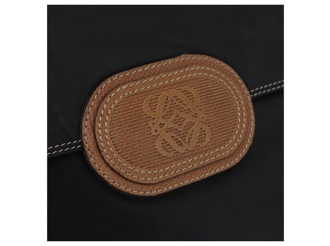 LOEWE Anagram Clutch Bag Leather Black - vista 8