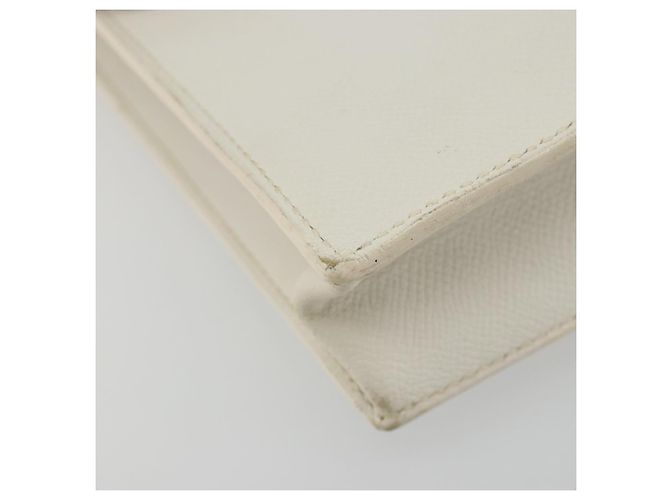 Hermès HERMES Sac Adepeche 27 Hand Bag Leather White Silver - vista 14