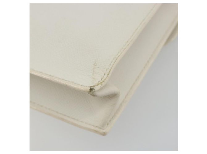 Hermès HERMES Sac Adepeche 27 Hand Bag Leather White Silver - vista 15