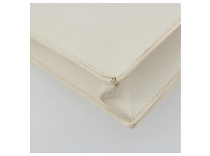 Hermès HERMES Sac Adepeche 27 Hand Bag Leather White Silver - vista 16