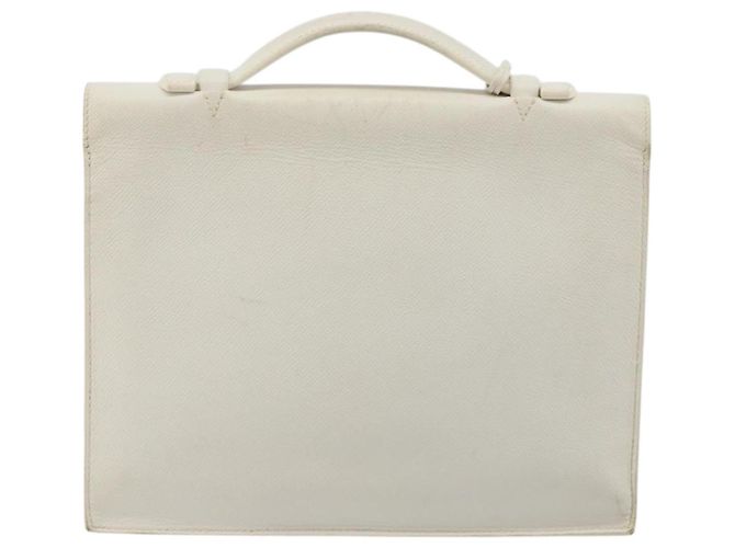Hermès HERMES Sac Adepeche 27 Hand Bag Leather White Silver - vista 2
