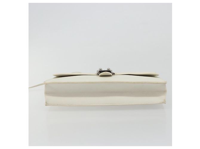 Hermès HERMES Sac Adepeche 27 Hand Bag Leather White Silver - vista 5