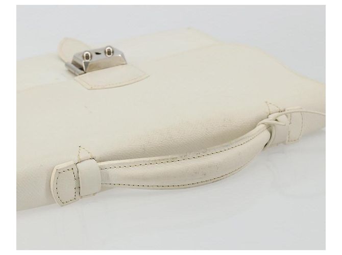 Hermès HERMES Sac Adepeche 27 Hand Bag Leather White Silver - vista 7