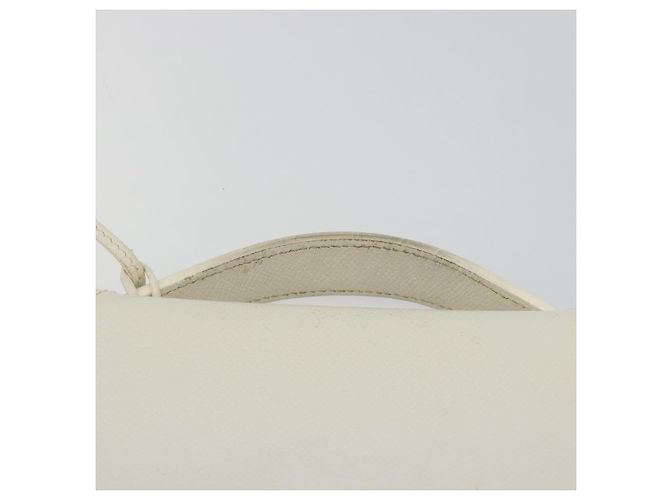 Hermès HERMES Sac Adepeche 27 Hand Bag Leather White Silver - vista 8