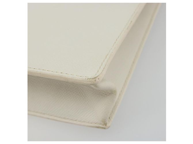 Hermès HERMES Sac Adepeche 27 Hand Bag Leather White Silver - vista 9