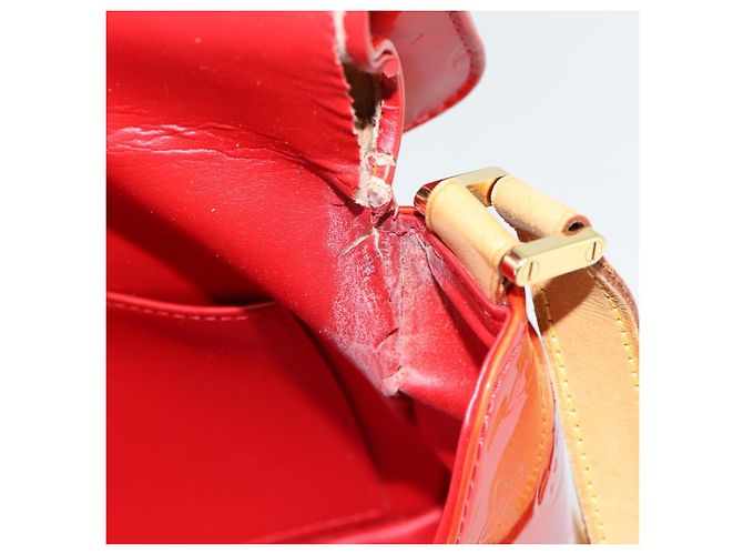 LOUIS VUITTON Monogram Vernis Thompson Street Bag Red Rouge M91094 - vista 11
