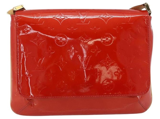 LOUIS VUITTON Monogram Vernis Thompson Street Bag Red Rouge M91094 - vista 13