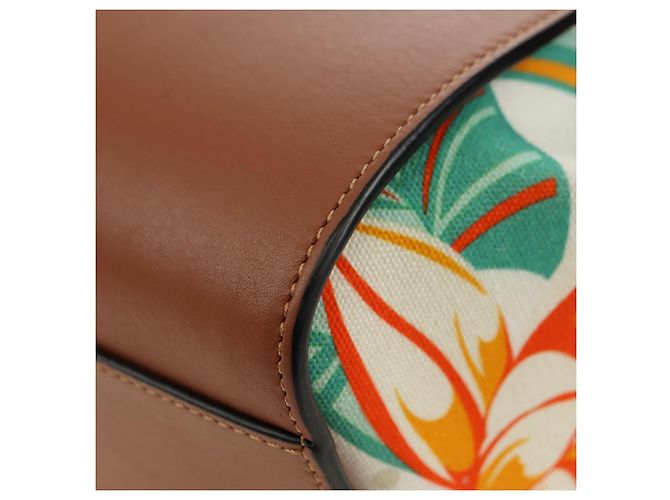 LOEWE Anagram Mini Hammock Drawstring Bag Leather 2way Brown - vista 14