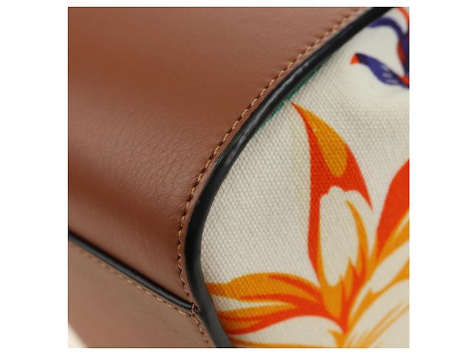 LOEWE Anagram Mini Hammock Drawstring Bag Leather 2way Brown - vista 16