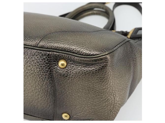 PRADA Tote Bag Leather 2way Gold - vista 12