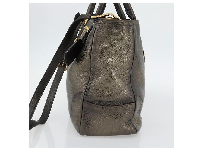 PRADA Tote Bag Leather 2way Gold - vista 5
