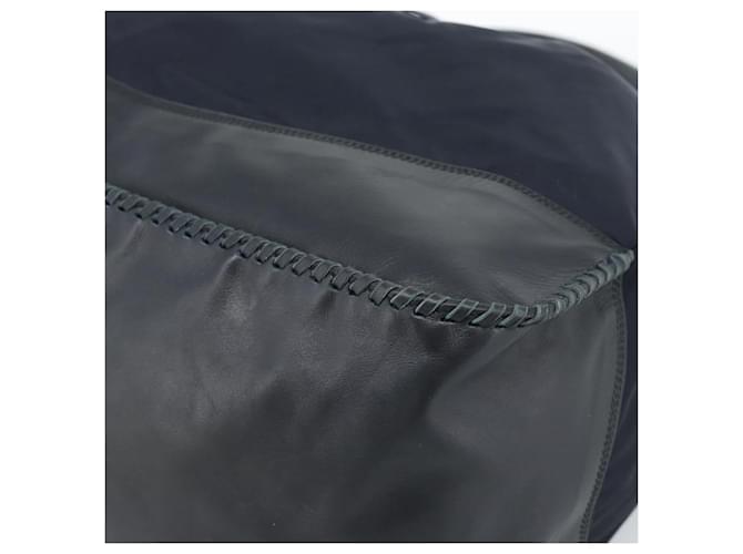 PRADA Shoulder Bag Nylon Leather Black Silver - vista 10