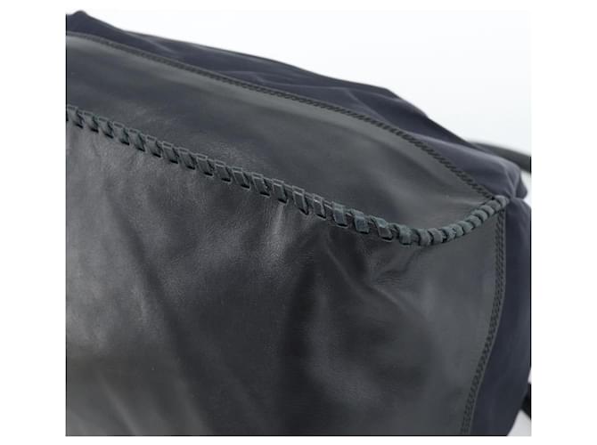 PRADA Shoulder Bag Nylon Leather Black Silver - vista 12