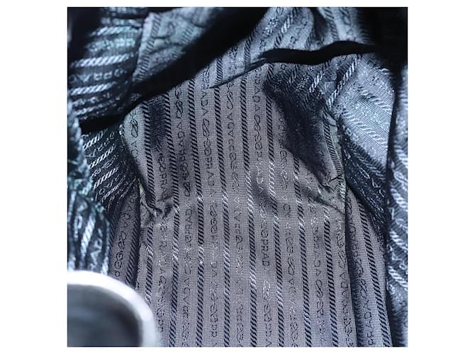 PRADA Shoulder Bag Nylon Leather Black Silver - vista 18