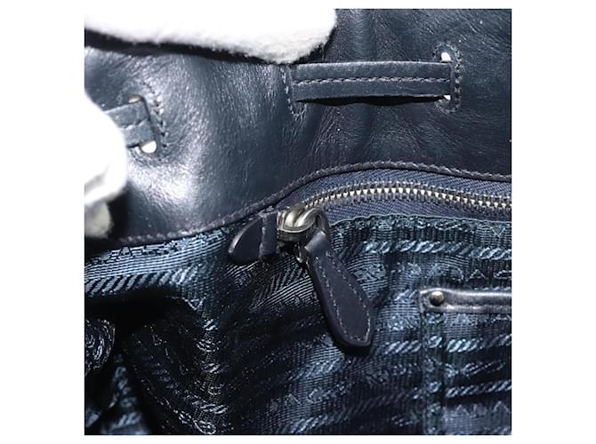 PRADA Shoulder Bag Nylon Leather Black Silver - vista 21