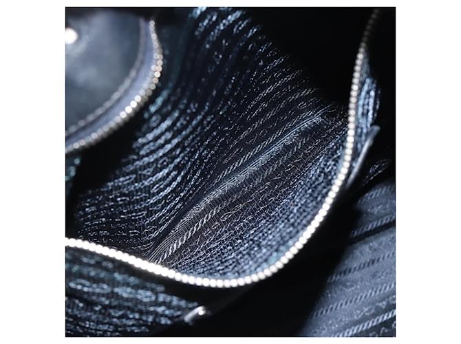 PRADA Shoulder Bag Nylon Leather Black Silver - vista 22