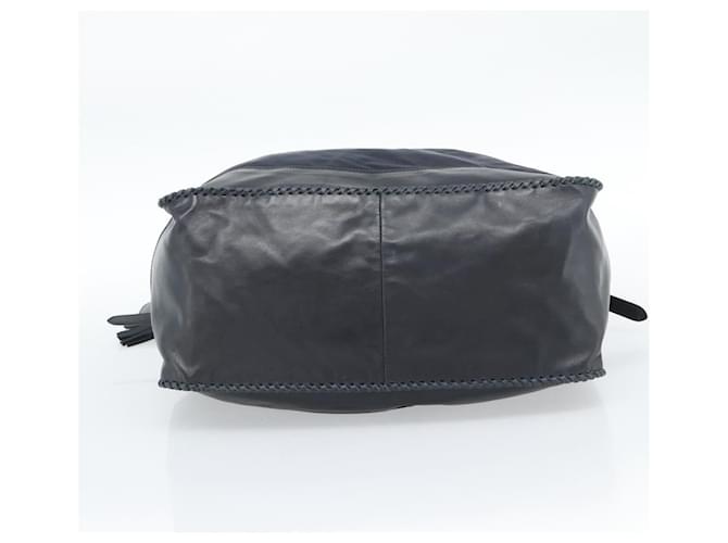 PRADA Shoulder Bag Nylon Leather Black Silver - vista 9