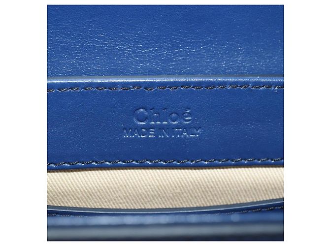 Chloé Chloe Chloe C Hand Bag Leather 2way Blue Gold - vista 21