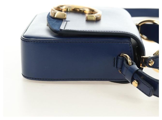 Chloé Chloe Chloe C Hand Bag Leather 2way Blue Gold - vista 5