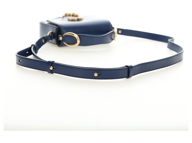 Chloé Chloe Chloe C Hand Bag Leather 2way Blue Gold - vista 9