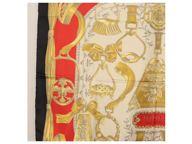 Hermès HERMES Carre 90 Scarf  ETRIERS  Silk Gold - vista 19