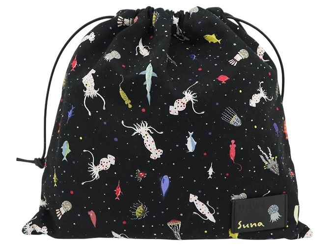 LOEWE Purse Pouch Canvas Black - vista 13