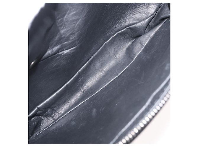 LOEWE Anagram Clutch Bag Leather Black Silver - vista 10