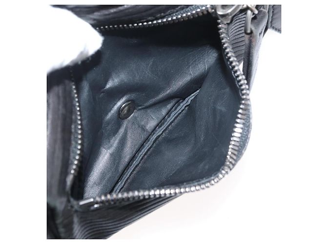LOEWE Anagram Clutch Bag Leather Black Silver - vista 11