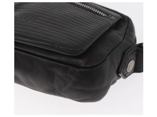 LOEWE Anagram Clutch Bag Leather Black Silver - vista 14