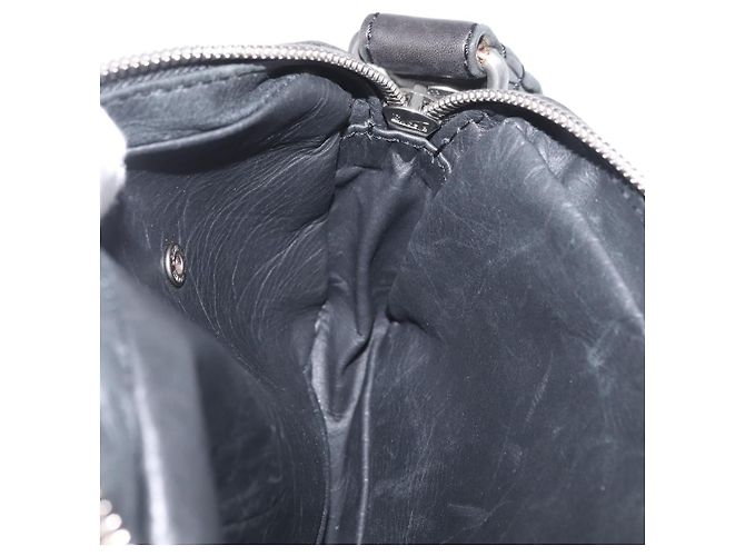 LOEWE Anagram Clutch Bag Leather Black Silver - vista 18