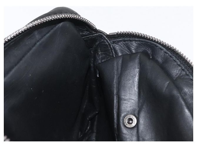 LOEWE Anagram Clutch Bag Leather Black Silver - vista 19