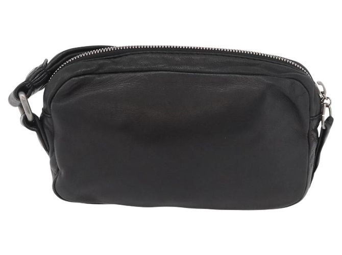 LOEWE Anagram Clutch Bag Leather Black Silver - vista 2