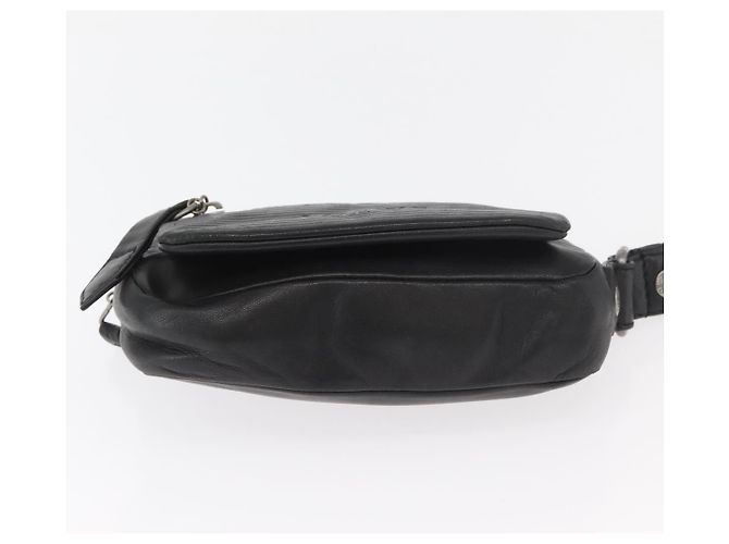 LOEWE Anagram Clutch Bag Leather Black Silver - vista 7