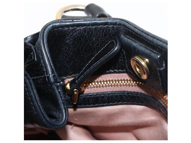 Miu Miu Hand Bag Leather 2way Black Gold - vista 24