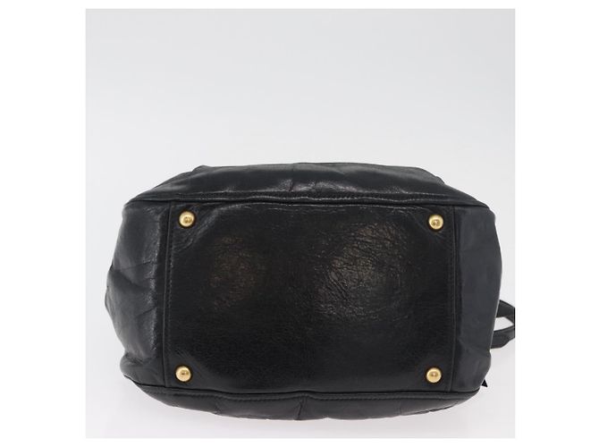 Miu Miu Hand Bag Leather 2way Black Gold - vista 5