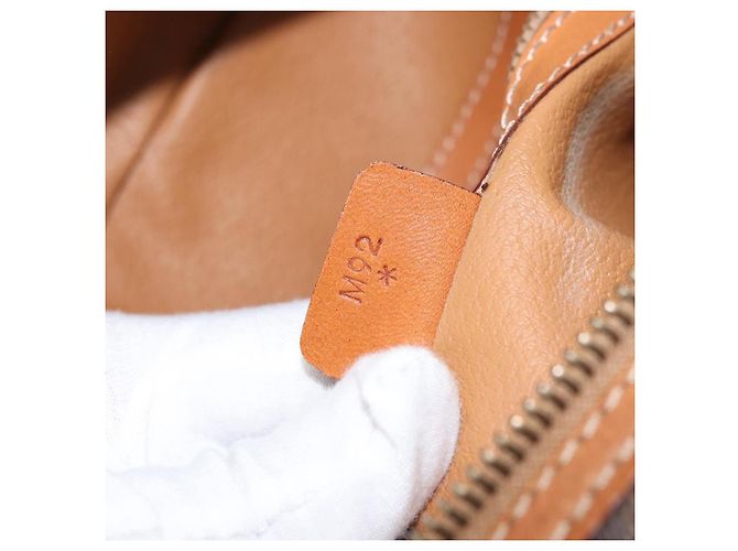 Céline CELINE Macadam Canvas Backpack PVC Leather Brown Gold - vista 12