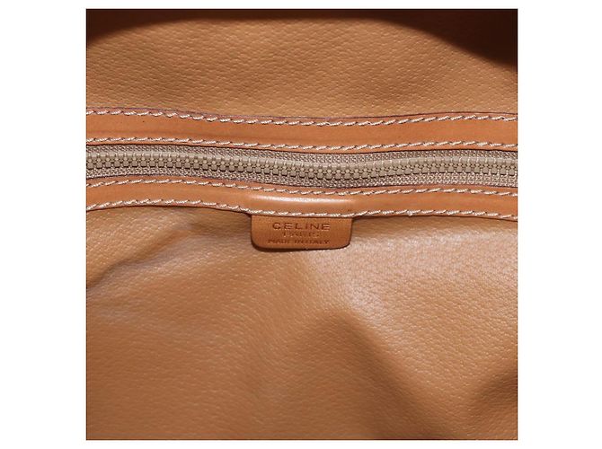 Céline CELINE Macadam Canvas Backpack PVC Leather Brown Gold - vista 22