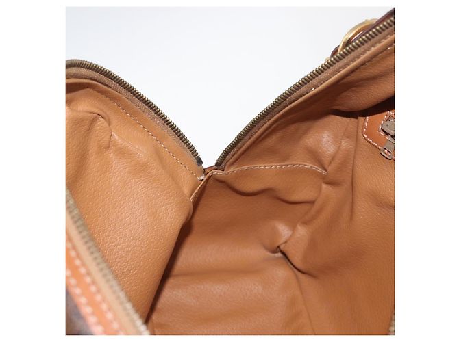 Céline CELINE Macadam Canvas Backpack PVC Leather Brown Gold - vista 24